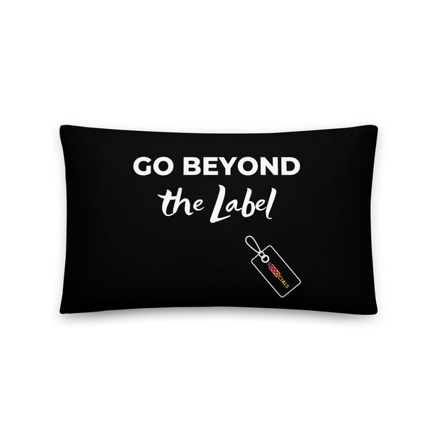 GO BEYOND THE LABEL Motivational SOOOCIALS Pillow