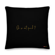 "On se voit quand?" Black & Gold French Design Pillow